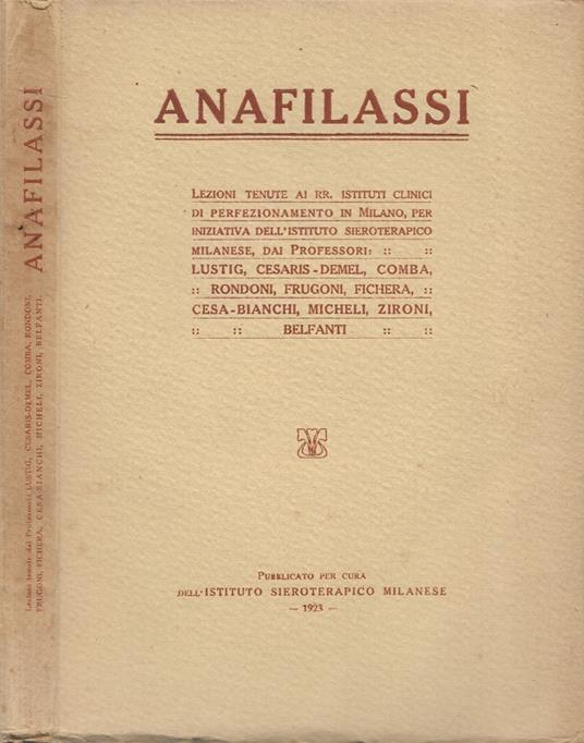 Anafilassi - copertina
