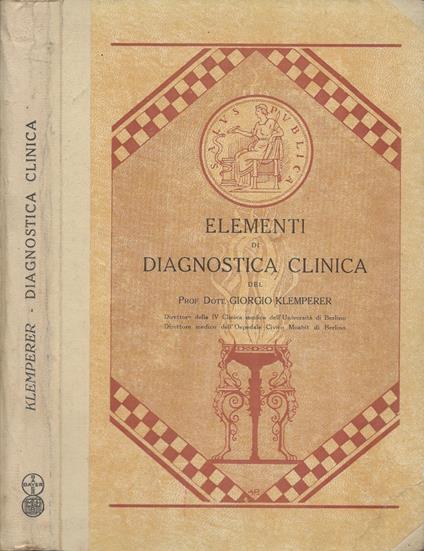 Elementi di Diagnostica Clinica - copertina