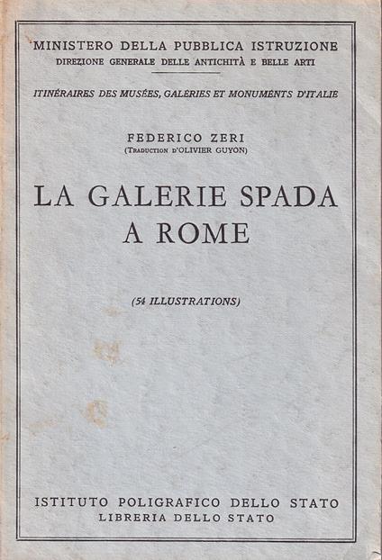 La galerie Spada à Rome - Federico Zeri - copertina