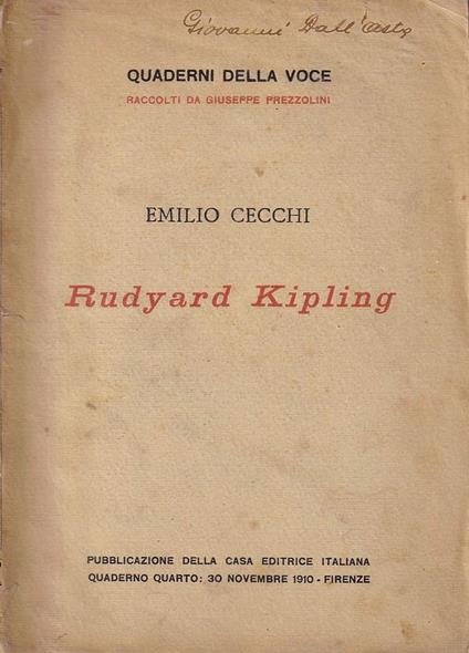 Rudyard Kipling - Emilio Cecchi - copertina