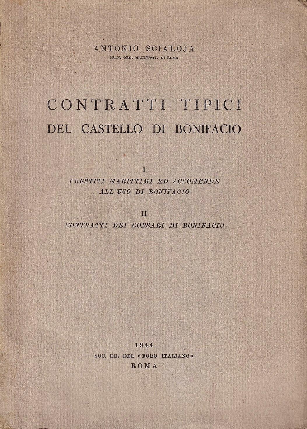 Contratti tipici del Castello di Bonifacio