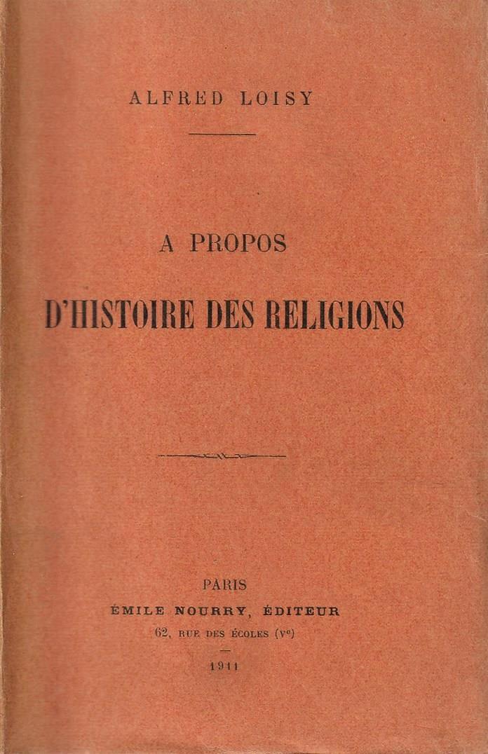 A propos d'histoire des religions