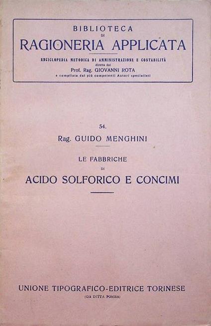 Le fabbriche di acido solforico e concimi - copertina