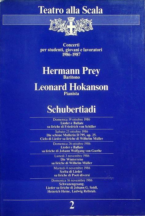 Schubertiadi: ottobre-novembre 1986