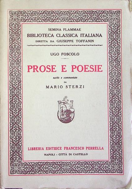 Prose e poesie - Ugo Foscolo - copertina