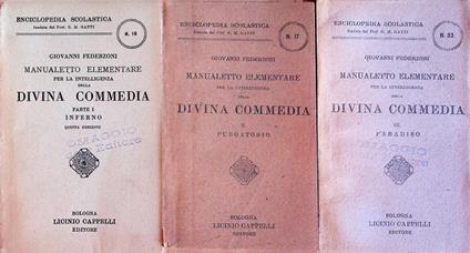 Manualetto elementare per la intelligenza della Divina Commedia - copertina