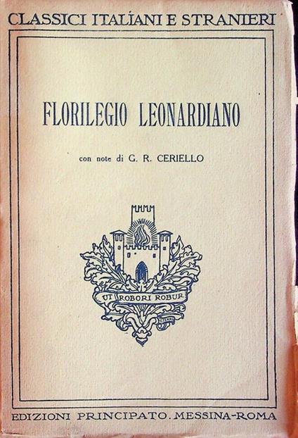 Florilegio leonardiano - Leonardo da Vinci - copertina