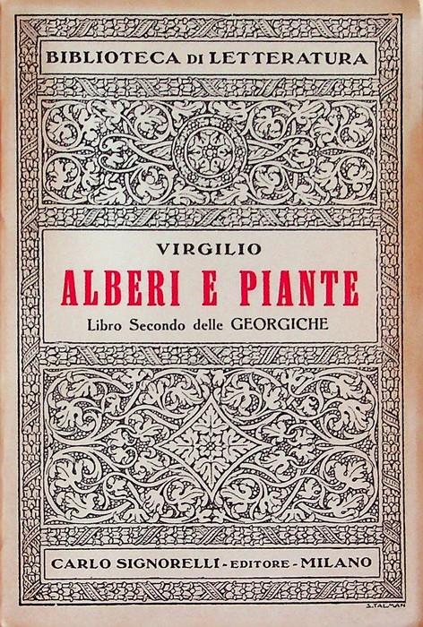 Alberi e piante: libro secondo delle Georgiche - copertina
