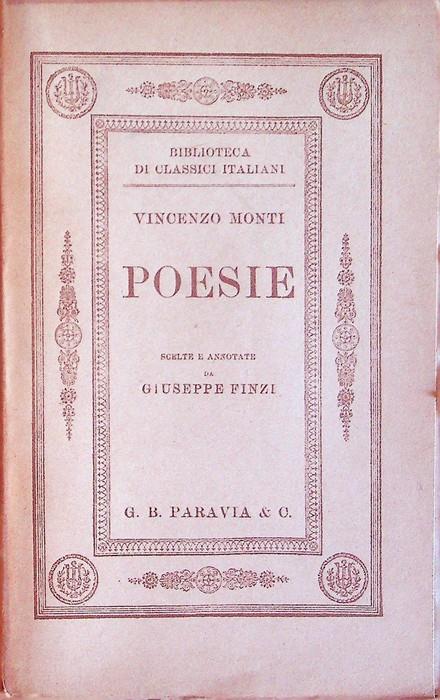 Poesie - Vincenzo Monti - copertina