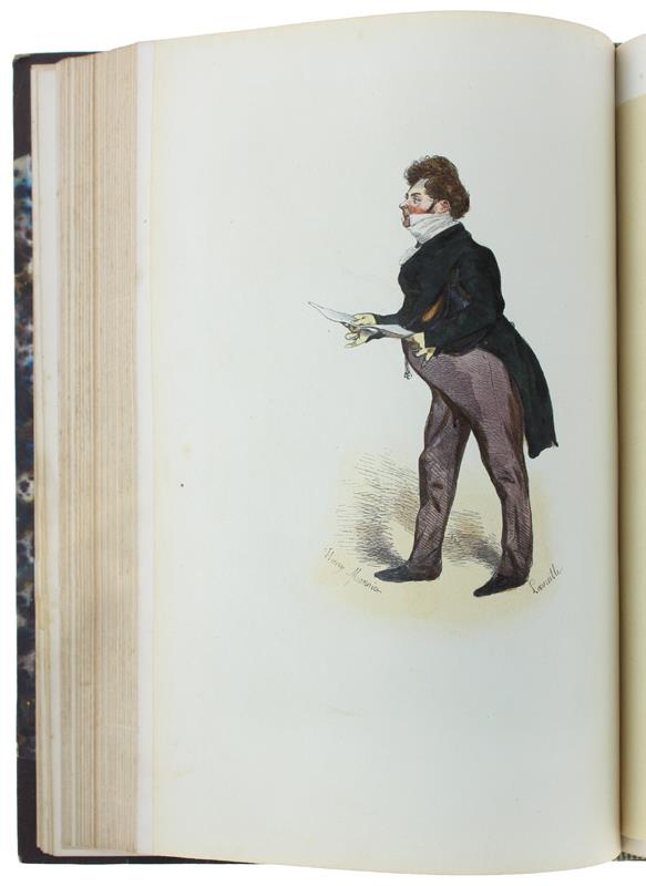 Les FRANÇAIS PEINTS PAR EUX-MEMES. Tome Premier [complet des 47 planches rehaussées en couleurs] - Collectif