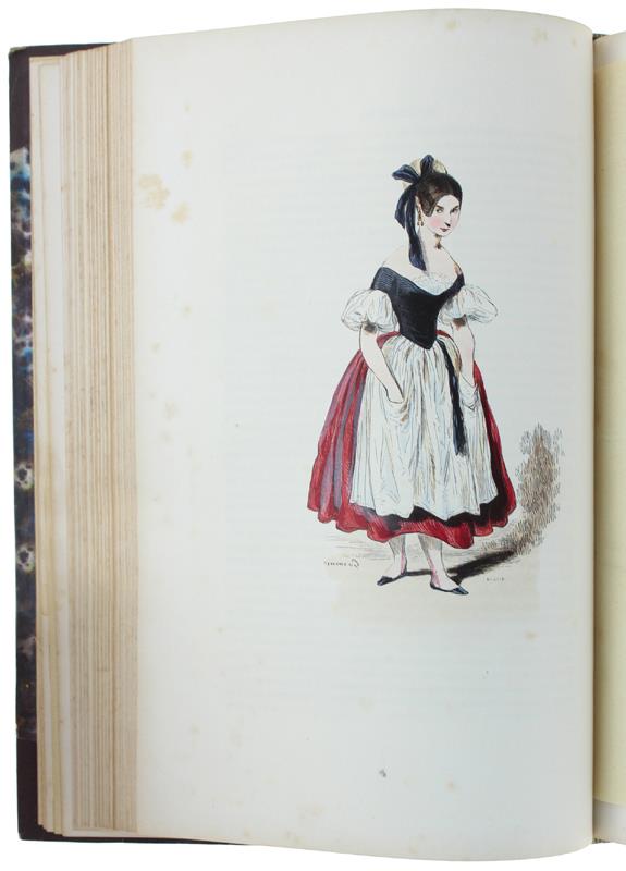 Les FRANÇAIS PEINTS PAR EUX-MEMES. Tome Premier [complet des 47 planches rehaussées en couleurs] - Collectif