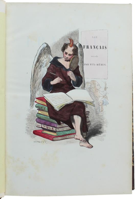 Les FRANÇAIS PEINTS PAR EUX-MEMES. Tome Second. [complet des 48 planches rehaussées en couleurs] - Collectif - Collectif - copertina