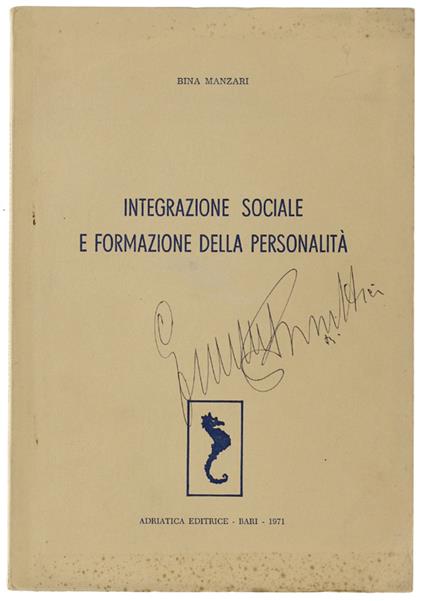 INTEGRAZIONE SOCIALE E FORMAZIONE DELLA PERSONALITA' - copertina