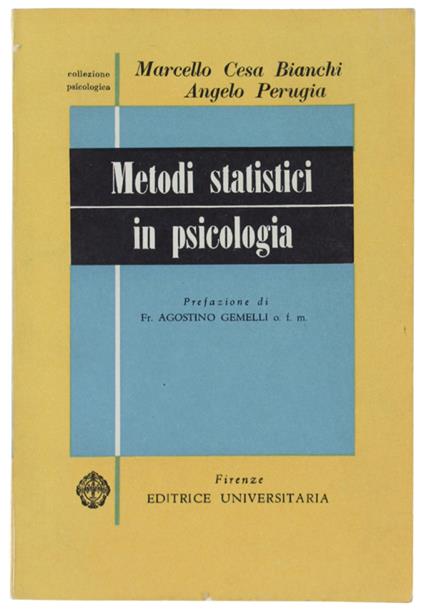 METODI STATISTICI IN PSICOLOGIA - copertina