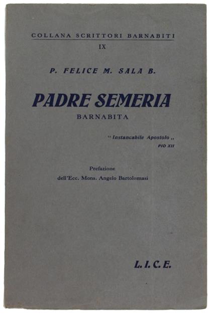 PADRE SEMERIA BARNABITA - copertina