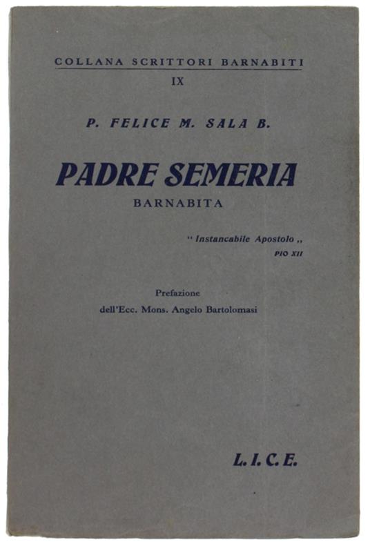 PADRE SEMERIA BARNABITA - copertina