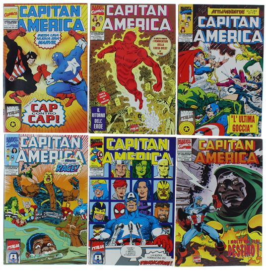 CAPITAN AMERICA 1994: # 76, 77, 79, 80, 81, 82. Marvel Italia. Sserie di 6 numeri, tutti ottimi - copertina
