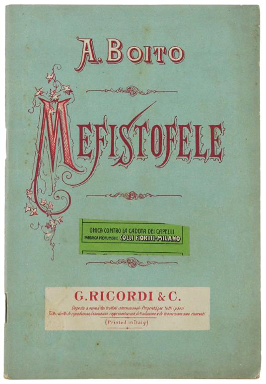 MEFISTOFELE. Opera - Arrigo Boito - copertina
