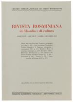 RIVISTA ROSMINIANA DI FILOSOFIA E DI CULTURA. Fasc.III-IV/2000 - Centro Internazionale Studi Rosminiani