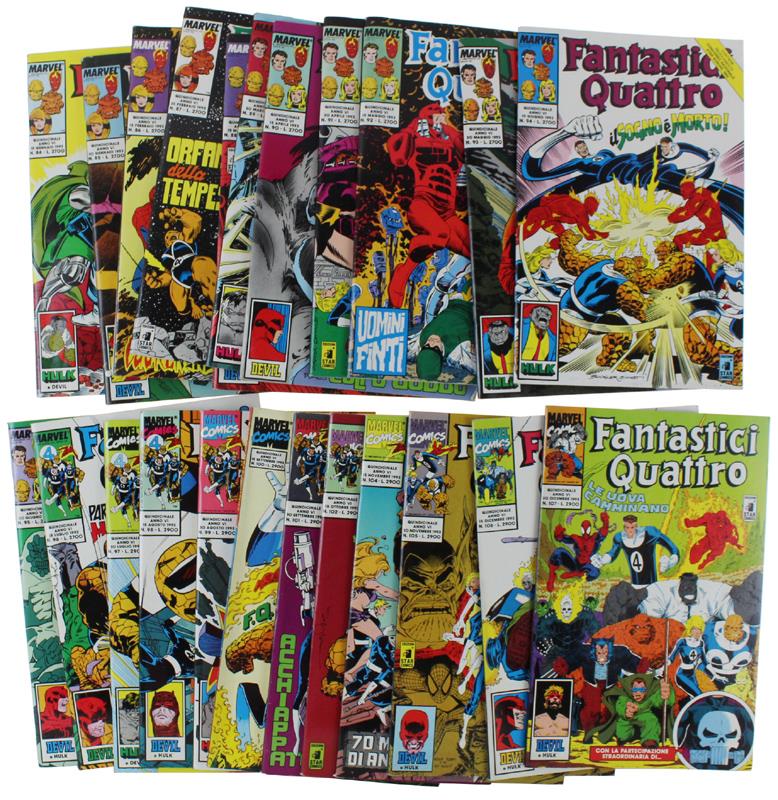 FANTASTICI QUATTRO 1993: Lotto di 23 albi, serie continua 84 - 107 (manca il n. 103) Edizioni Star Comics (tutti in ottimo stato) - Star Comics, - 1993