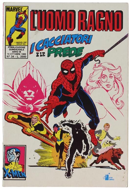 L' UOMO RAGNO N° 34. Edizioni Star Comics, 1989. Ottimo stato - copertina