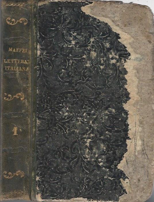 Storia della Letteratura Italiana dall'origine della lingua fino al sec. XIX - Vol. I - Giuseppe Maffei - copertina