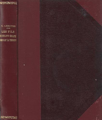 Les Fils de Philippe - Egalité - Georges Lenôtre - copertina