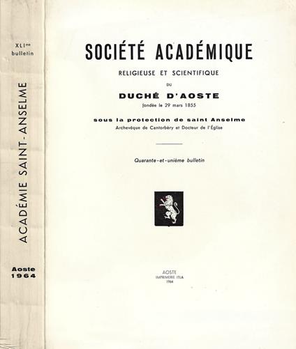 Société Académique - copertina