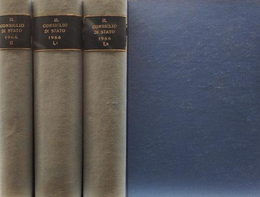 Il consiglio di Stato. Anno 1966 - copertina