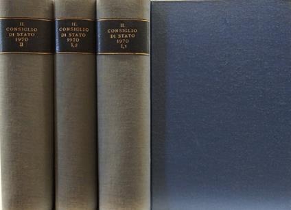 Il consiglio di Stato. Anno 1970 - copertina