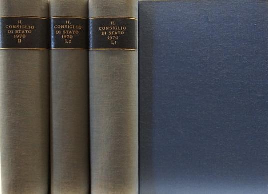 Il consiglio di Stato. Anno 1970 - copertina