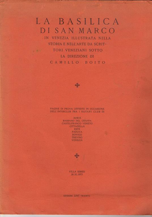 La Basilica di San Marco - copertina