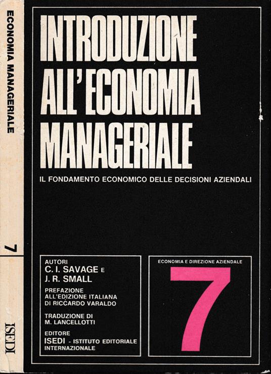 Introduzione all'economia manageriale - copertina