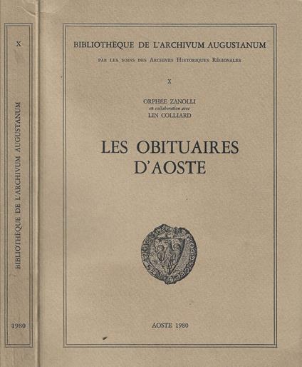 Les Obituaires d'Aoste - copertina