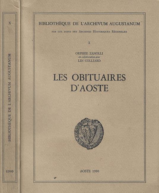 Les Obituaires d'Aoste - copertina