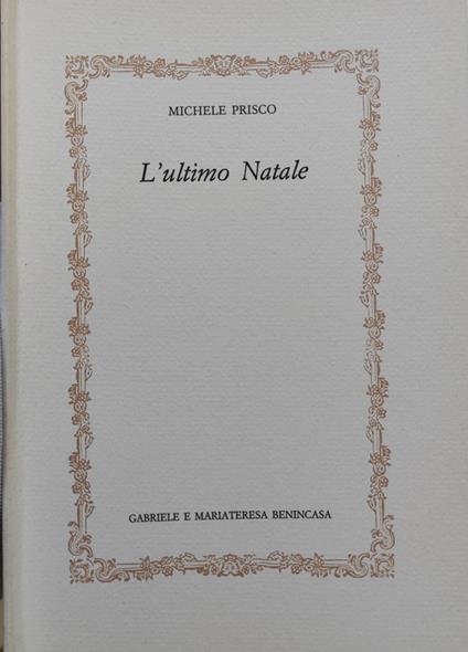 L' ultimo Natale - Michele Prisco - copertina