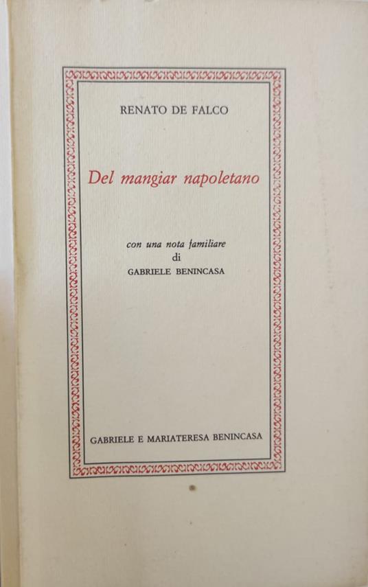 Del mangiar napoletano - Renato De Falco - copertina