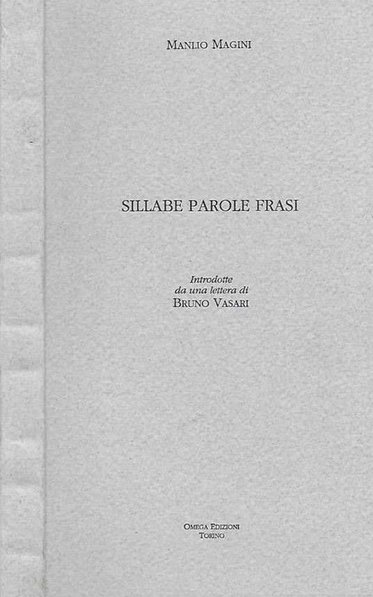 Sillabe parole frasi - copertina