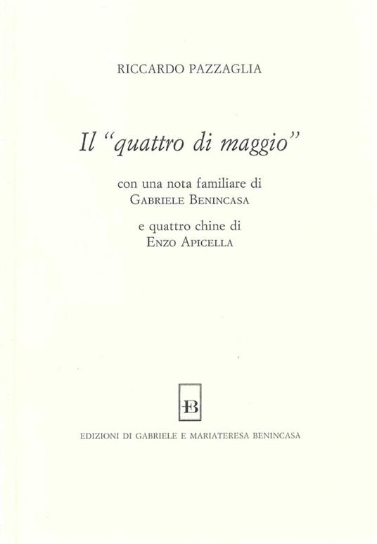 Il quattro di maggio - Riccardo Pazzaglia - copertina
