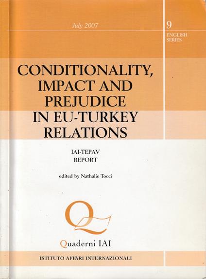 Conditionality, impact and prejudice in EU-Turkey relations - copertina