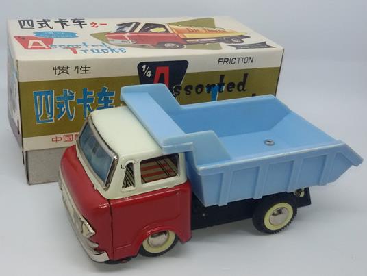 Red China MF-214 Camion Ribaltabile Dump Truck Tin Friction