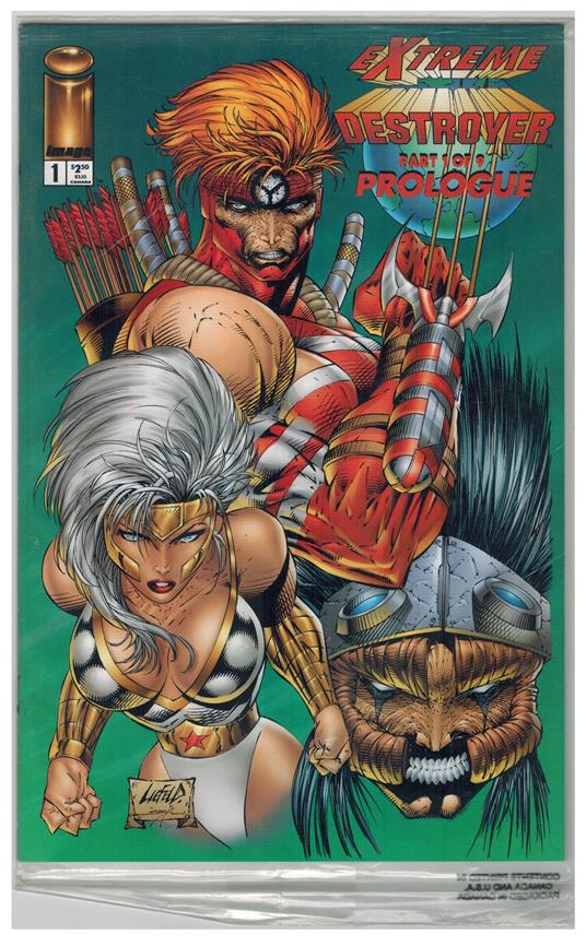 Extreme Destroyer Prologue 1 Image Comics 1994 Blisterato con Card - copertina