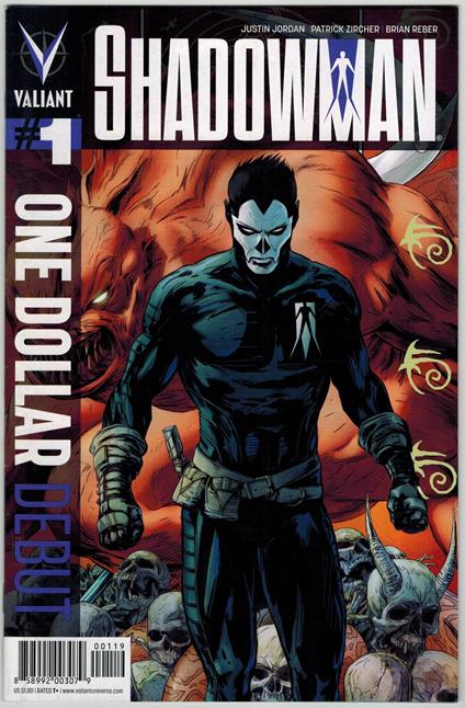 One Dollar Debut Shadowman 1 Valiant 2013 VF - copertina