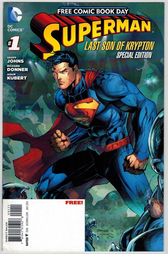 Superman Last Son of Kripton FCBD Special Edition 1 DC Comics 2013 VF - copertina