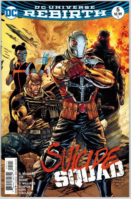 Suicide Squad 5 DC Comics Rebirth 2016 VF Jim Lee Variant - copertina