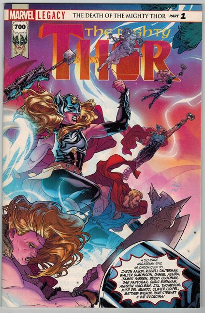 Mighty Thor 700 Marvel Comics 2017 VF - copertina