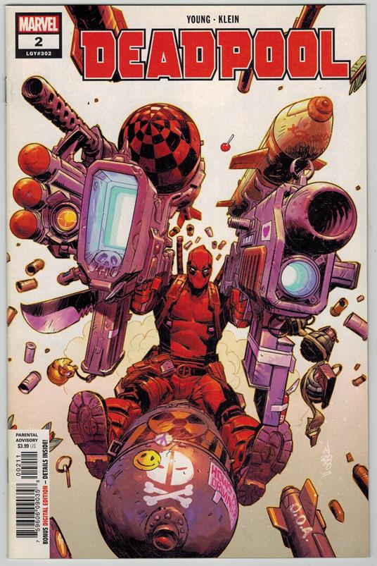 Deadpool 2 Marvel Comics 2018 VF Nic Klein Cover - copertina
