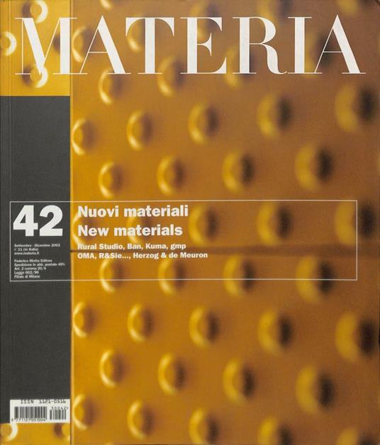Materia. 42. Nuovi materiali. Settembre-Dicembre 2003 - copertina