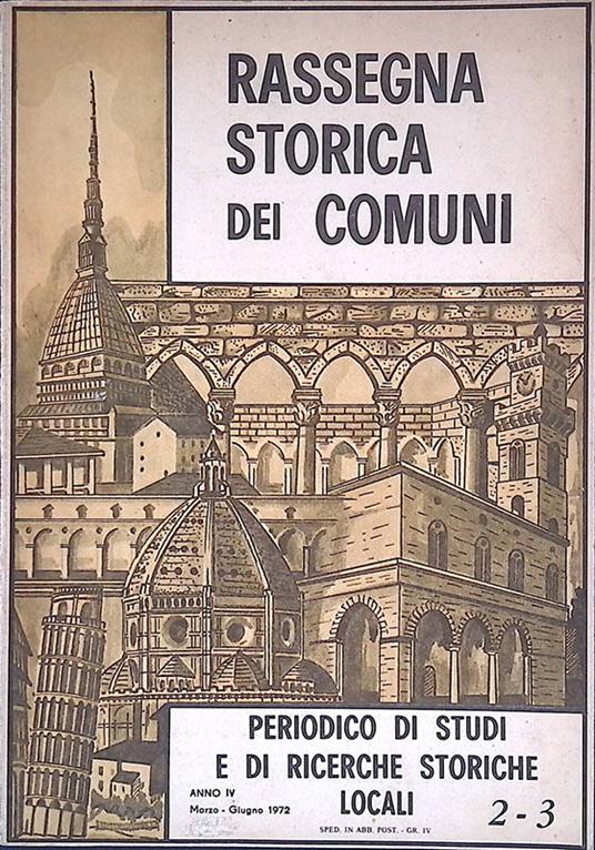 Rassegna storica dei Comuni. N.2-3 anno IV marzo-giugno 1972 - copertina