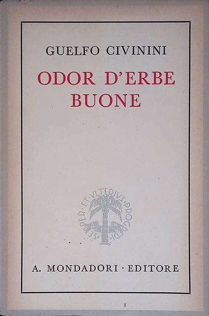 Odor d'erbe buone - Guelfo Civinini - copertina